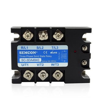 Rơ-le bán dẫn - ssr 3 pha dc to ac input:5-32vdc 480vac dòng 40a, 60a, 80a, 100a, 120a, 150a, 200a - solid state relay