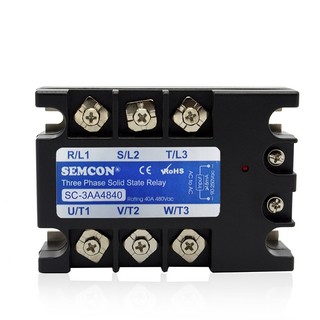 Rơ-le bán dẫn, ssr 3 pha ac to ac input: 90-250vac dòng 40a, 60a, 80a, 100a, 120a, 150a, 200a - solid state relay