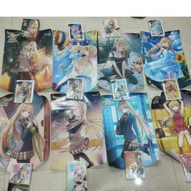 Poster Thiên Sứ Nhà Bên Tập 1 2 3 4 5 5.5 6 7 8 9 Gacha( có kèm ống đựng)