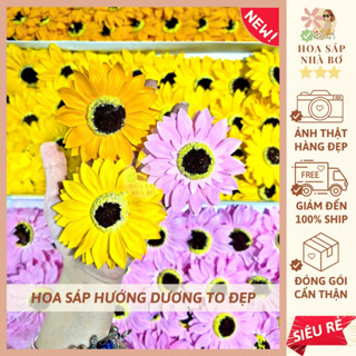 [SỈ LẺ RẺ] 25 50 hoa sáp hướng dương vàng cam hồng to tặng lễ tốt nghiệp handmade - Hoa Sáp Nhà Bơ