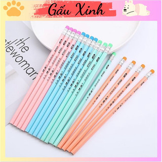 Bút chì Hb nhiều màu kèm tẩy