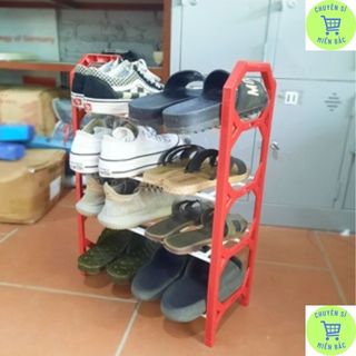 Kệ Giày Dép, Kệ nhựa để giày mini 4 tầng lắp ghép