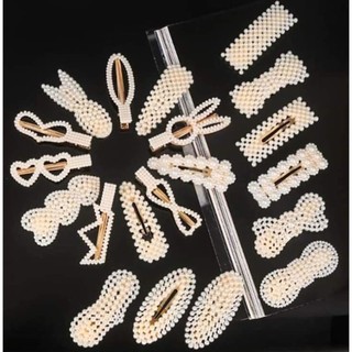 Set 20 món kẹp tóc giả ngọc trai siêu xinh hot hit - bộ 20 kẹp tóc hạt châu nhân tạo