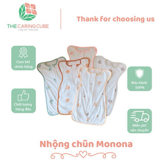 Nhộng chũn MONONA chính hãng cao cấp vải cotton co giãn 4 chiều mới nhất 2023 siêu mềm mịn giúp bé ngủ ngon