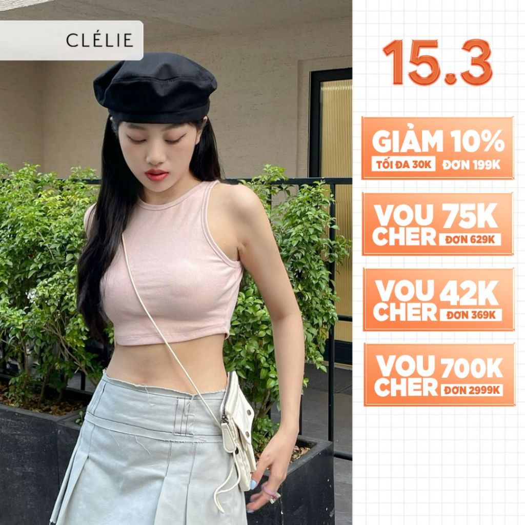 Áo croptop nữ ba lỗ | MENE TOP - CLÉLIE