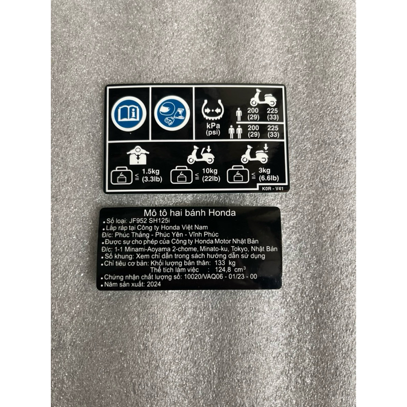 tem thông số xe sh 2020-2025