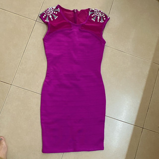 Đầm ôm body màu hồng tím hàng xịn size s-M