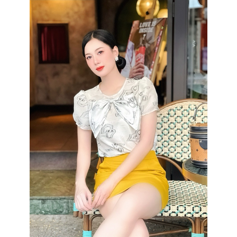 | KIM HOUSE | áo kiểu kết nơ