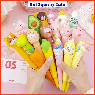 Bút nước Squishy bóp mềm xả stress hoạt hình cute mực đen nét đẹp Kami - BV27