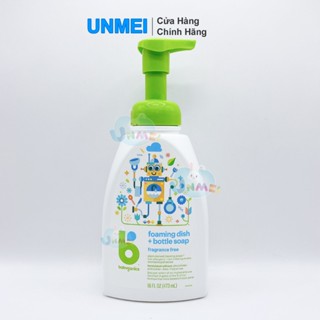  Nước Rửa Bình Sữa Babyganics dạng vòi tạo bọt 100% hữu cơ an toàn cho bé - Chai tạo bọt 473ml  Chai refill 946ml 