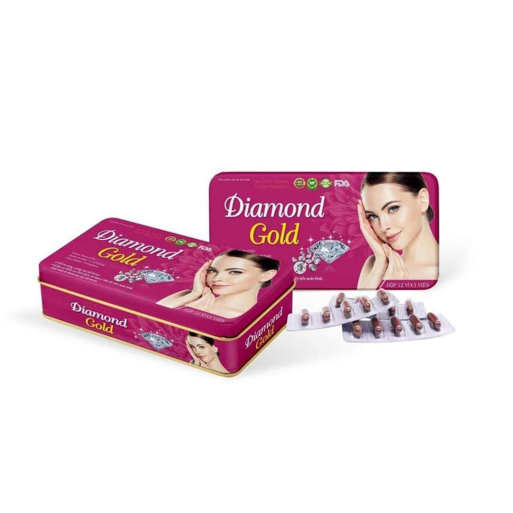[Hộp sắt] Viên uống nội tiết tố nữ Sâm tố nữ DIAMOND GOLD Hộp 60 viên - Sâm tố nữ Placentra Estrogen