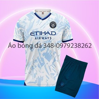 Áo đá bóng, đồ đá banh,áo mancity mới nhất 2023, cổ dệt chất liệu thun cao cấp