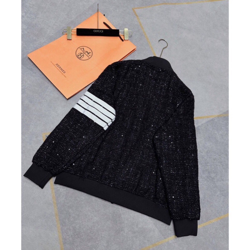 Áo khoác ngoài, áo khoác dạ kim tuyến thome brown 2 lớp áo dày dặn ấm áp nam nữ | BigBuy360 - bigbuy360.vn