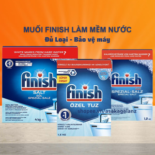Muối rửa bát Finish 4kg, 1.5kg, 1,2kg, Muối finish cho Máy rửa bát, Muối rửa chén finish, Muối làm mềm nước Finish