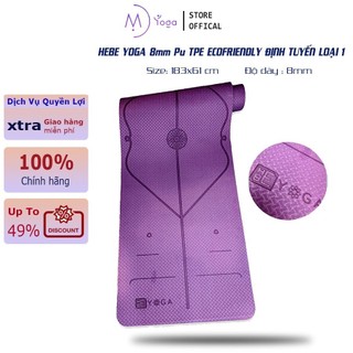Thảm tập yoga gym định tuyến hebeyoga tpe 8mm 1 lớp cao cấp