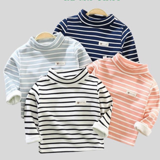 Sale! Áo nỉ bông kẻ dài tay cho bé trai và bé gái - Áo giữ nhiệt cho bé
