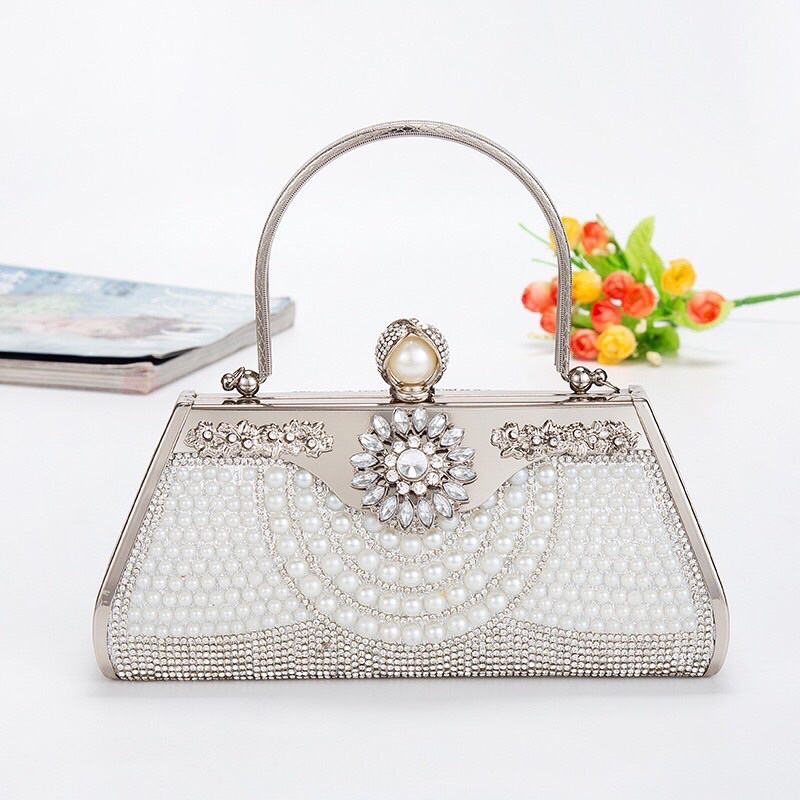 Túi xách dự tiệc nữ, cốp dự tiệc nữ, clutch cầm tay kèm dây đeo chéo sang chảnh VDT39