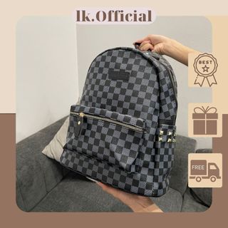 Balo thời trang balo unisex họa tiết caro đi học đi chơi đựng sách vở đồ dùng LK381