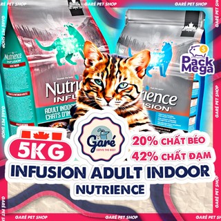 5kg - Hạt Mèo lớn Infusion Nutrience Indoor vị Gà & Cá cho Mèo Trưởng Thành nuôi trong nhà Ocean Fish & Chicken Meat
