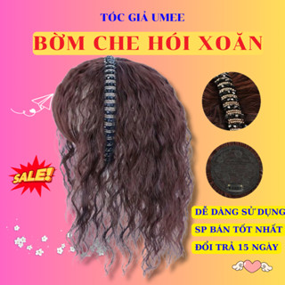  Bờm tết che hói đính đá xoăn trẻ trung năng động MA08 Bờm che hói xoăn đính đá trung niên Tóc giả nữ che hói wig 