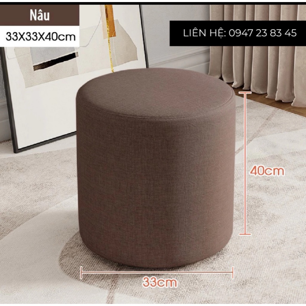 Gía Xưởng Mới Về Ghế Đôn Sofa - Bàn Trang Điểm Màu Xám Cao 40cm Đường kính 33cm Hoàn tiền 100% nếu khách không hài lòng | BigBuy360 - bigbuy360.vn