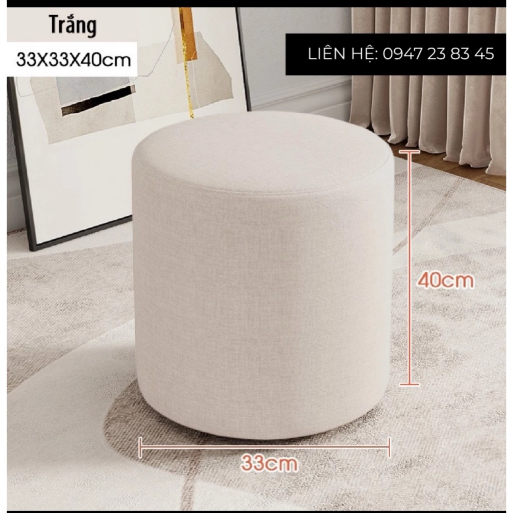 Gía Xưởng Mới Về Ghế Đôn Sofa - Bàn Trang Điểm Màu Xám Cao 40cm Đường kính 33cm Hoàn tiền 100% nếu khách không hài lòng | BigBuy360 - bigbuy360.vn