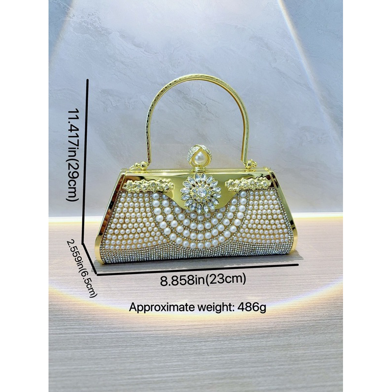 Túi xách dự tiệc nữ, cốp dự tiệc nữ, clutch cầm tay kèm dây đeo chéo sang chảnh VDT39