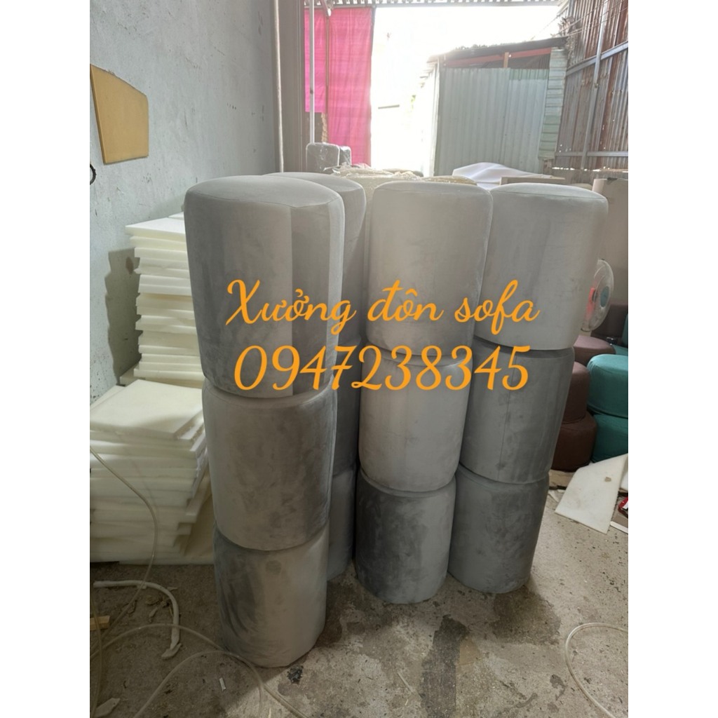 Gía Xưởng Mới Về Ghế Đôn Sofa - Bàn Trang Điểm Màu Xám Cao 40cm Đường kính 33cm Hoàn tiền 100% nếu khách không hài lòng | BigBuy360 - bigbuy360.vn