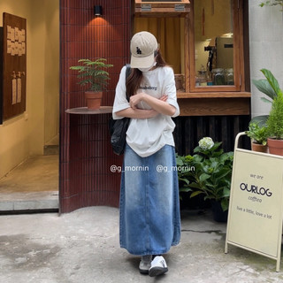 (G_mornin) Chân váy denim dài 33