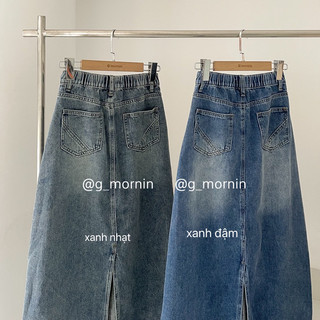 (G_mornin) Chân váy denim dài 33
