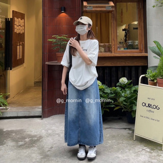 Chân váy denim dài 33