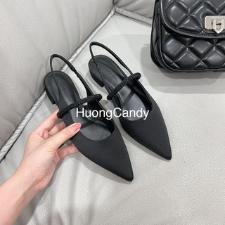 Giày ck bệt quai ngang đính đá hở gót fullbox