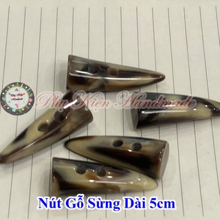 Nút gỗ sừng dài 5cm 32k /2cái