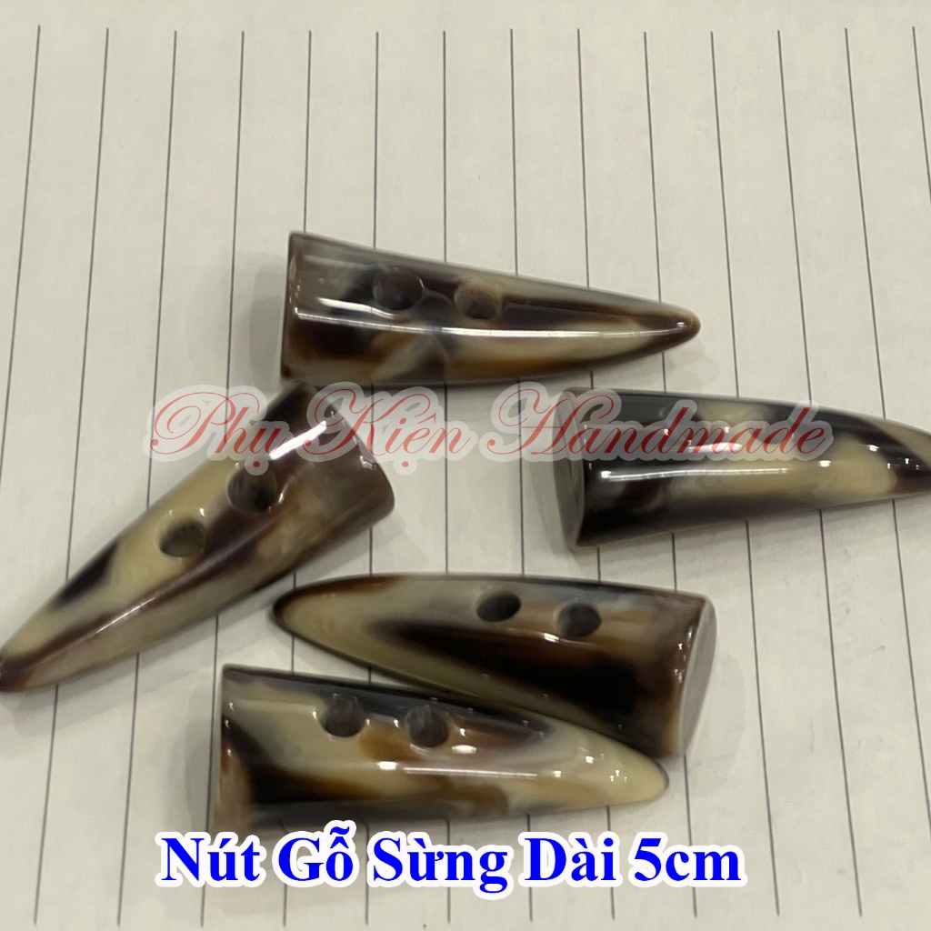 Nút gỗ sừng dài 5cm 32k /2cái