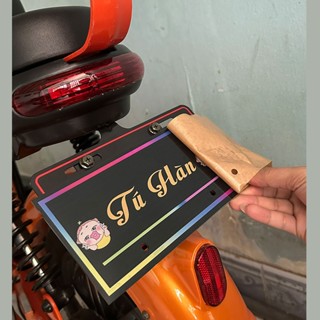 Gắn Biển Số Xe Điện Cute Trang Trí Theo Yêu Cầu / Bảng Tên Xe Đạp Điện Xe Máy Điện Thiết Kế Theo Ý / Tặng Kèm Ốc Titan