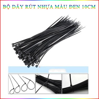Bộ dây rút nhựa 10cm màu đen tiện dụng