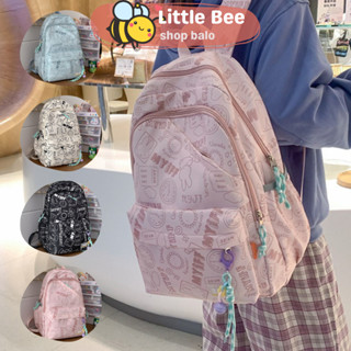  Balo học sinh nữ cấp 2 học sinh cấp 3 xinh xắn cute thời trang ulzzang hàn quốc họa tiết thỏ nhiều ngăn chống nước NN38 