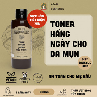 [250ml - Size lớn] Toner hằng ngày cho da mụn 0,5% Salicylic Acid handmade Asari Cosmetics