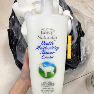 [Malaysia] Sữa Tắm Dê Leivy Naturally Double Moisturzing Chữ Xanh Dưỡng Ẩm Trắng Mịn Màng Da Khô Dầu Shower Cream 1150ML