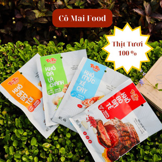  Khô Ăn Liền Tẩm Gia Vị Thơm Ngon - Khô Bò Sa Tế Khô Gà Lá Chanh Khô Mực Xé Cay - Gói 40g 50g 