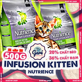 500gr - Hạt Mèo con Nutrience dưới 12 tháng tuổi Nutrience Original Healthy Kitten - Nutrience Infusion nhập Canada