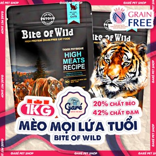Hạt Bite Of Wild P42 B45 cho Mèo mọi độ tuổi & Mèo con K42 Hạt Mềm Grain Free topping thịt sấy Garé
