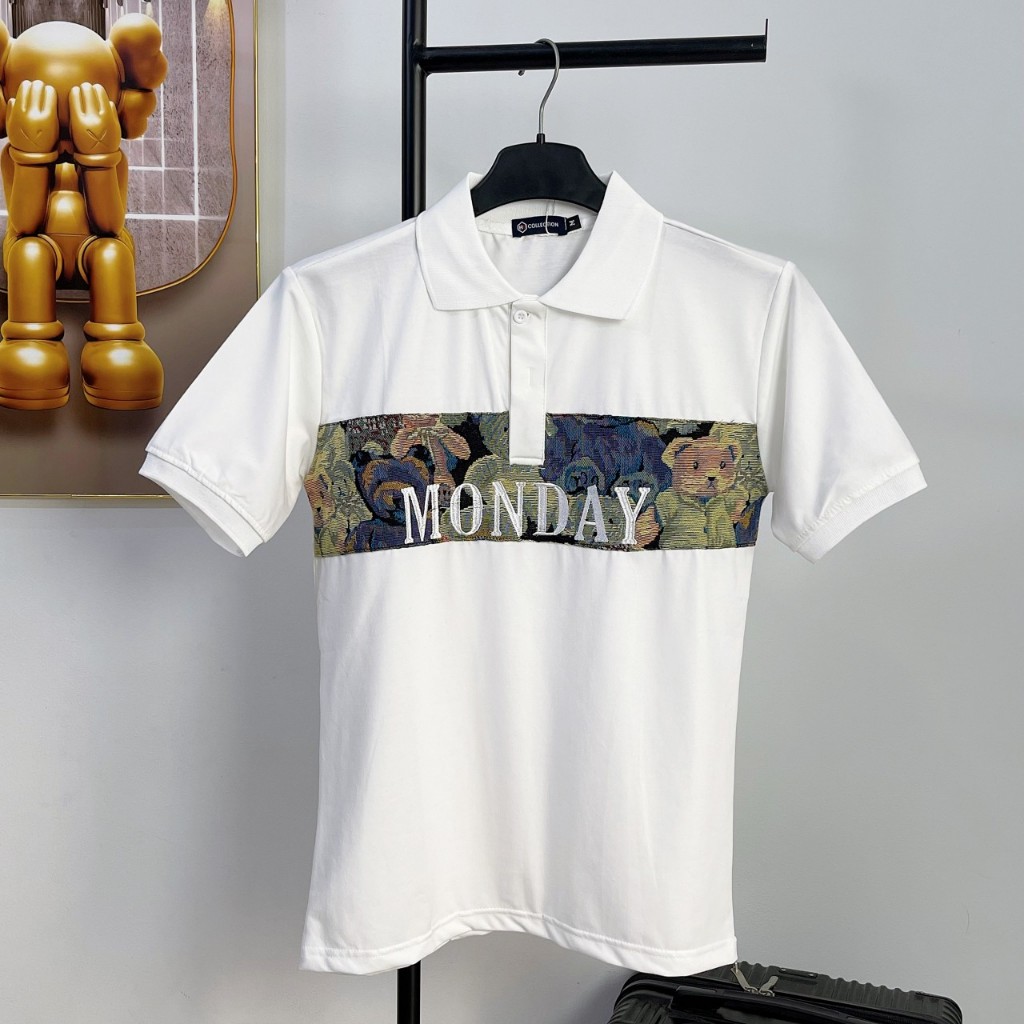Áo thun nam có cổ tay ngắn, áo polo giá rẻ vải cotton dày co dãn tốt KING77_FASHION