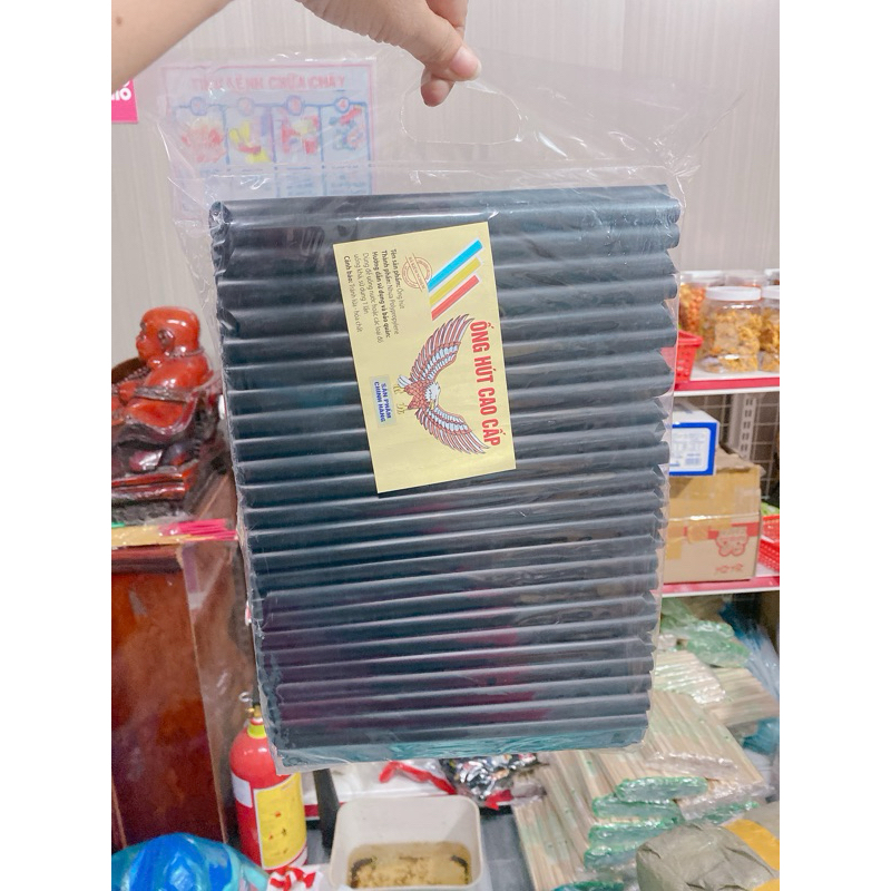 bịch ống hút trân châu đen phi 12