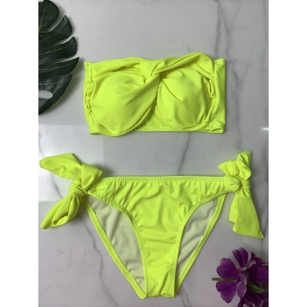 Bikini 2 mảnh áo xoắn cup ngực quần buộc nơ [Full Màu] | BigBuy360 - bigbuy360.vn