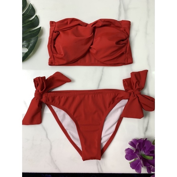 Bikini 2 mảnh áo xoắn cup ngực quần buộc nơ [Full Màu] | BigBuy360 - bigbuy360.vn