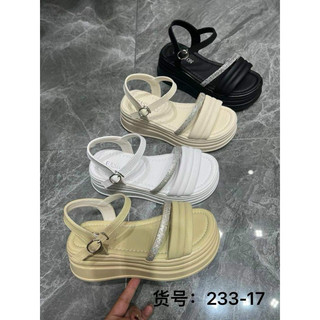 Sandal 6 phân viền kim tuyến chất da mềm