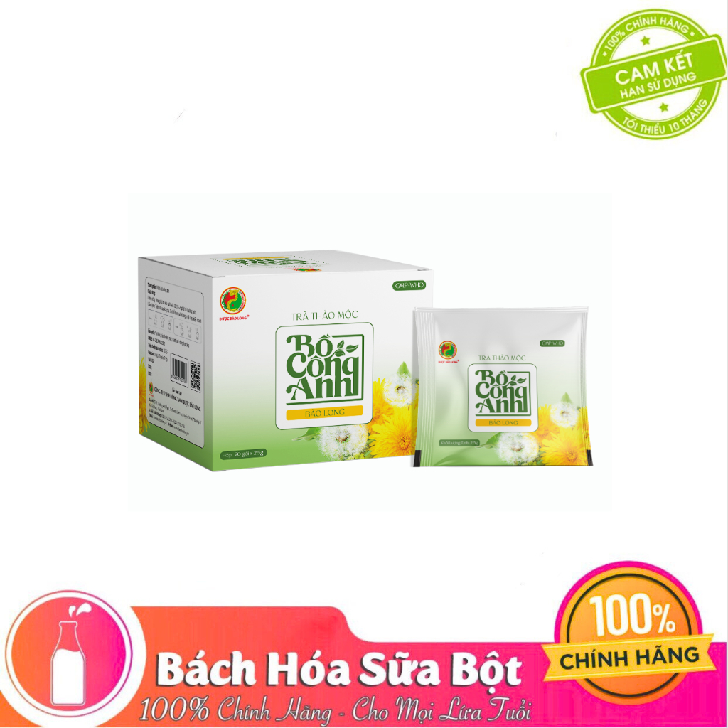 Trà thảo mộc Bồ công anh Bảo Long (Hộp 20 gói x 2.5 g)