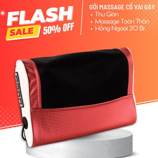 Gối massage cổ vai gáy hồng ngoại - gối massage hồng ngoại 20 bi cao cấp thế hệ mới bao hành 12 tháng
