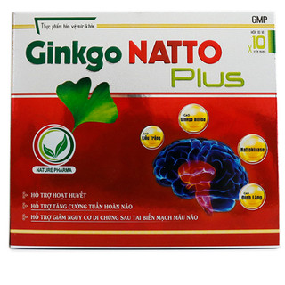 Viên uống bổ não Ginkgo Natto Plus tăng tuần hoàn máu não,làm giảm đau đầu cải thiện trí nhớ hộp 100 viên